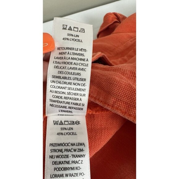 Cynthia Rowley Coral Linen Lyocell Blend Shorts 8 Coastal Resortwear Capsule Fit - Picture 7 of 9